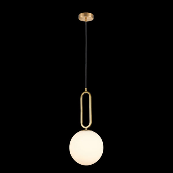 1xE27 Medium Croquet 25cm GlassAntique Brass