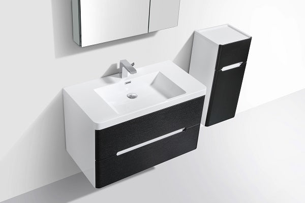 Venice 900 Rustic Black Double Draw Vanity Set
