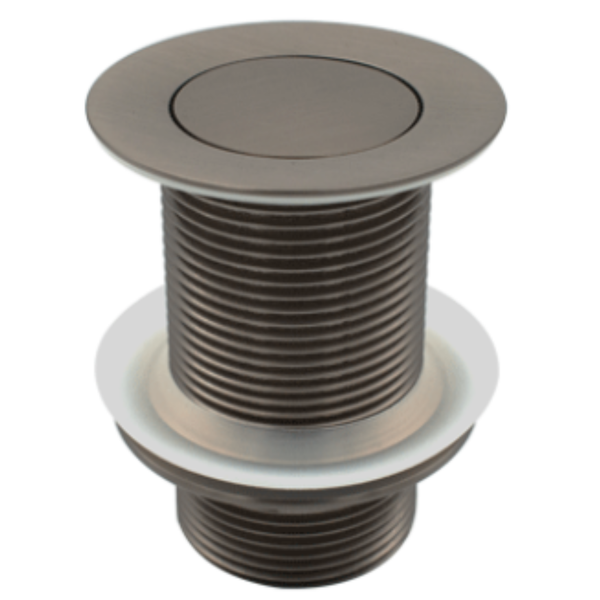 Gio 32x75mm Unslotted Basin Waste in Gunmetal Black