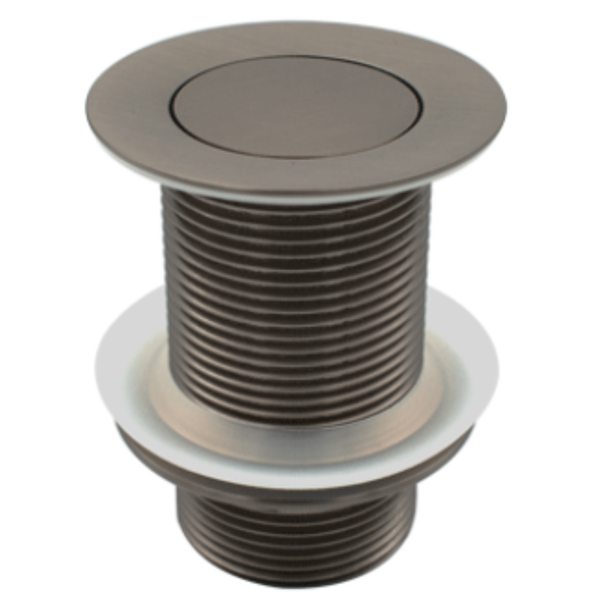 Gio 32x75mm Unslotted Basin Waste in Gunmetal Black