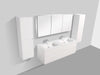Enzo 1500 White Four Drawer Vanity Set
