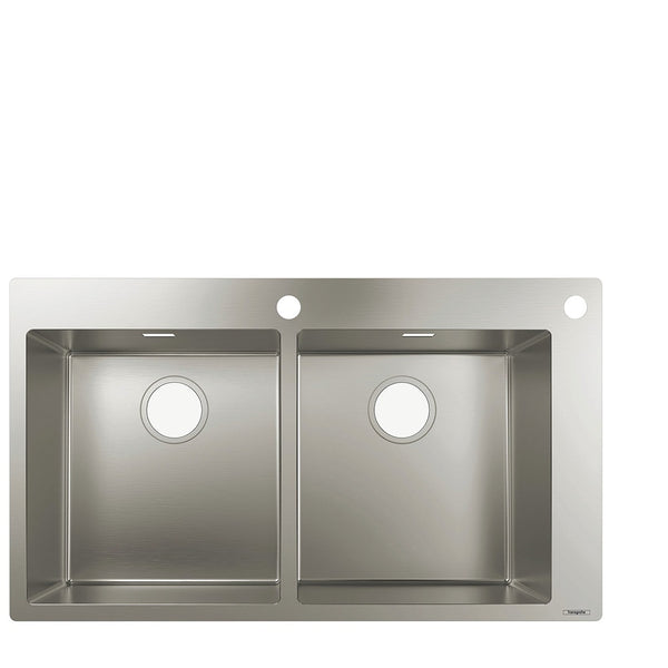 Hansgrohe S71 S712-F765 Built-In Sink 370/370 Stainless Steel