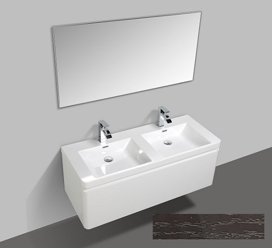 Milan 1200 Black Single Draw Vanity Set