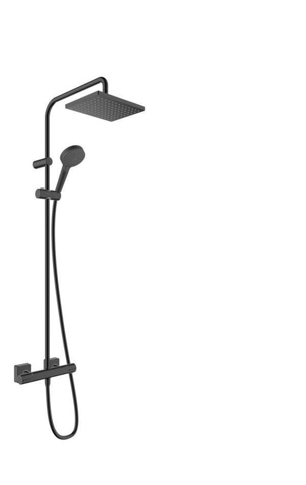 Hansgrohe Vernis Shape Showerpipe 230 1Jet Ecosmart With Thermostat Matt Black