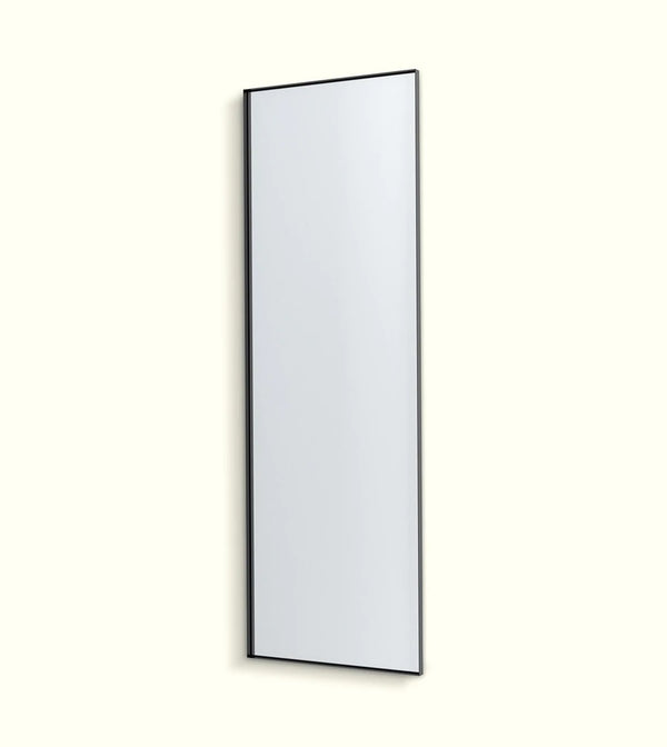 Deep Frame Square Edge Mirror - 0.6 x 1.2m - 30mm - Matte Black