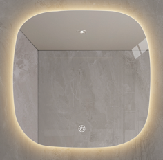 Led Brilliance Mirror 900X900-5mm Copper Free Ip44