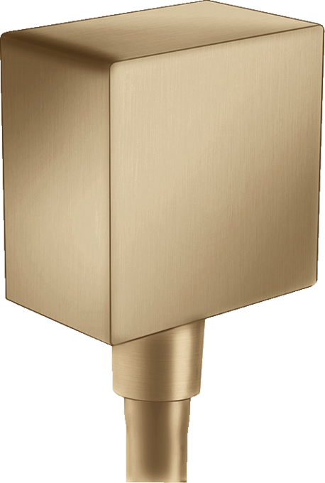 Hansgrohe Fixfit Wall Outlet Square With Non-Return Valve Brushed Bronze