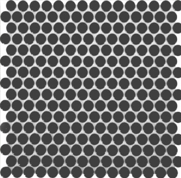 Penny Round Black Matt (19mm diam) 315x294 (11 Sheet / m²)