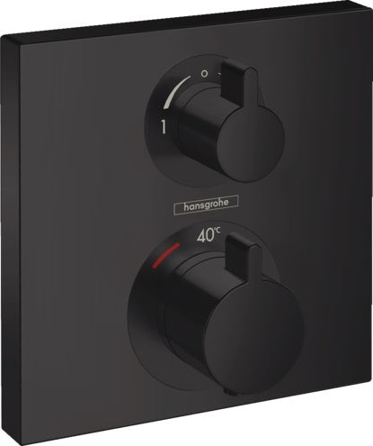 Hansgrohe Ecostat Square Thermostat For Concealed Installation For 2 Functions Matt Black
