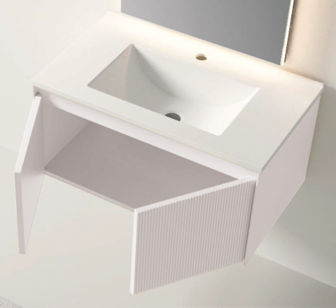 Juicy White Vanity 610x470x520mm - Type U Basin