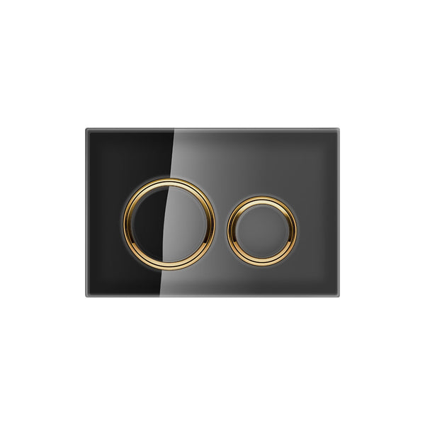 Sigma21 Flush Plate Black Glass With Brass Colour