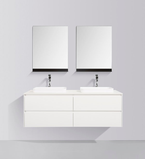 Madrid 1500 White Four Drawer Vanity Set