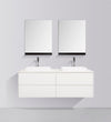 Madrid 1500 White Four Drawer Vanity Set