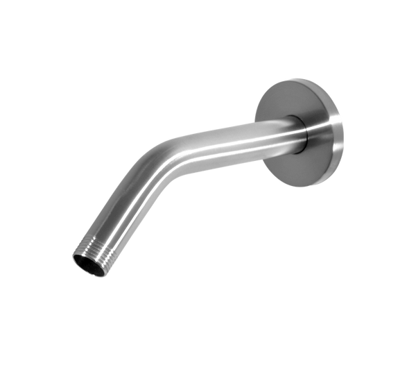 Shower Arm And Cover Plate Brushed Stainless Steel – 150mm