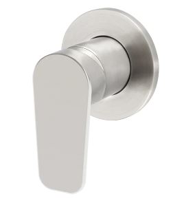 Round Paddle Wall Mixer Brushed Nickel