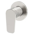 Round Paddle Wall Mixer Brushed Nickel