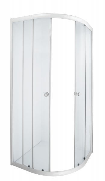 Shower Door Aquila White Epoxy Qtr Rnd 900x900x1850