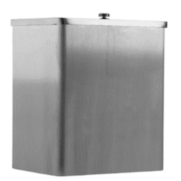 21L Slimline Sanitary Bin Wall Montable Stainless Steel