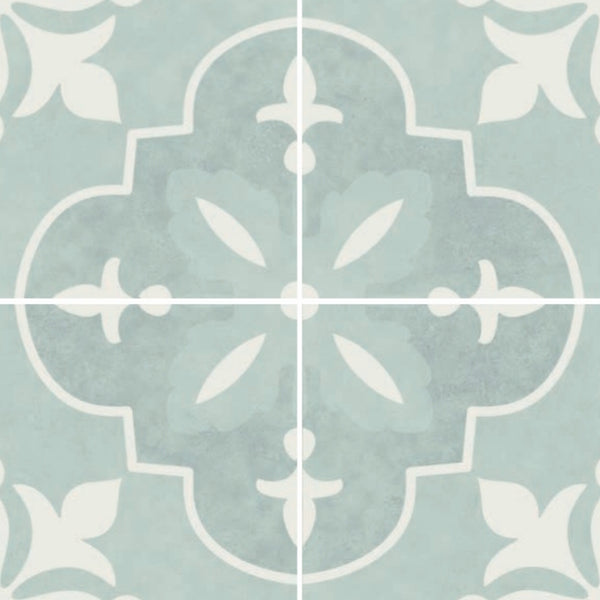 H15 Brianna Nora Acqua 150x150x8.4mm Porcelain Matt Tiles (1.00sqm/box)