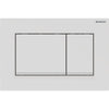 Geberit Sigma30 actuator plate for dual flush: white matt coated, easy-to-clean coated, white