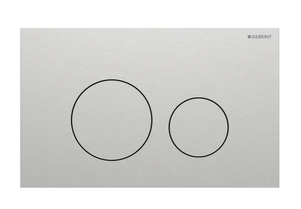 Sigma40 Actuator Plate for Dual Flush, Round - Brushed Chrome