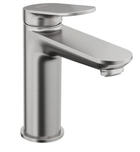 Wave single lever basin mixer M Brushed Stainless Steel