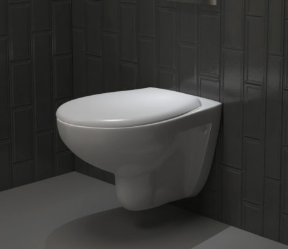 Geo Rimless Wall-Hung ToiletWith Soft Close Seat