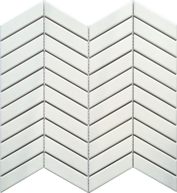 Chevron White Matt(23x85) 289x303 (11 Sheet / m²)