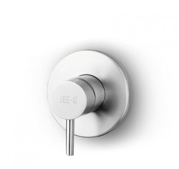 JEE-O Slimline Wall Mounted Mixer Stainless Steel With Concealed Body, One Way Valve, Brushed