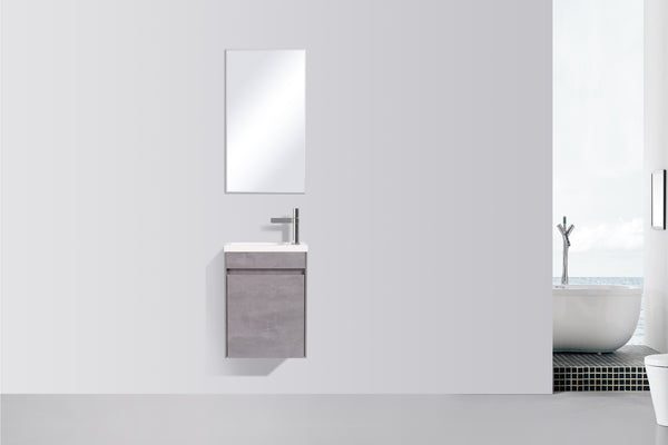 Enzo 400Concrete Single Drawer Vanity Set