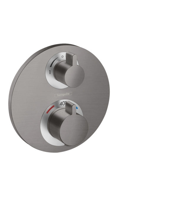 Hansgrohe Ecostat S Thermostat For Concealed Installation For 2 Functions Brushed Black Chrome