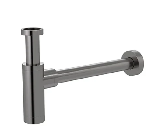 Round bottle trap for 32mm Basin Waste - Gun Metal
