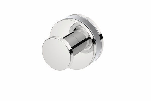 Glass Mounting RL Round + Pull Knob Polished Stainless Steel