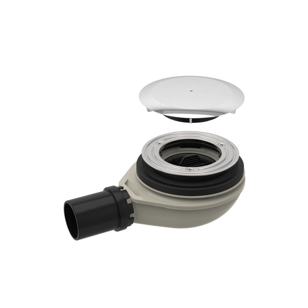 Shower Drain d90 w/Cover Depth 30mm