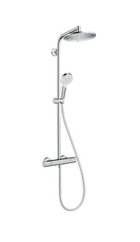 Hansgrohe Crometta S Showerpipe 240 1Jet Ecosmart With Thermostat Chrome