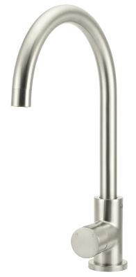Round Pinless Kitchen Mixer Brushed Nickel