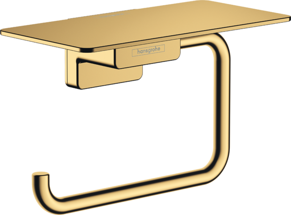 Hansgrohe Addstoris Toilet Paper Holder With Shelf Polished Gold Optic