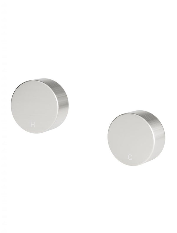 Wall Tap Set Quarter Turn Ceramic Spindle Thermostatic Tap Brushed Nickel