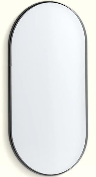 Smooth Black Pill Mirror LED Backlit