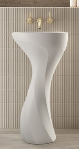 Seros 49 Podium Basin Gloss White 490X401X900mm