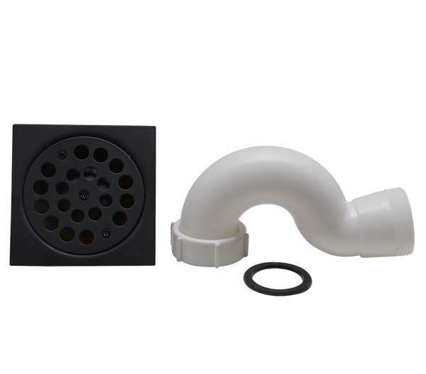 Square Shower Trap Black