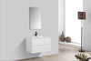 Enzo 800 White Double Drawer Vanity Set