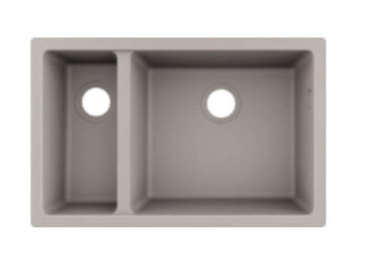 Hansgrohe S51 S510-U635 Under-Mount Sink 180/450 Concretegrey