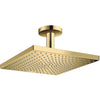 Hansgrohe Raindance E Overhead Shower 300 1Jet With Ceiling Connector Polished Gold Optic