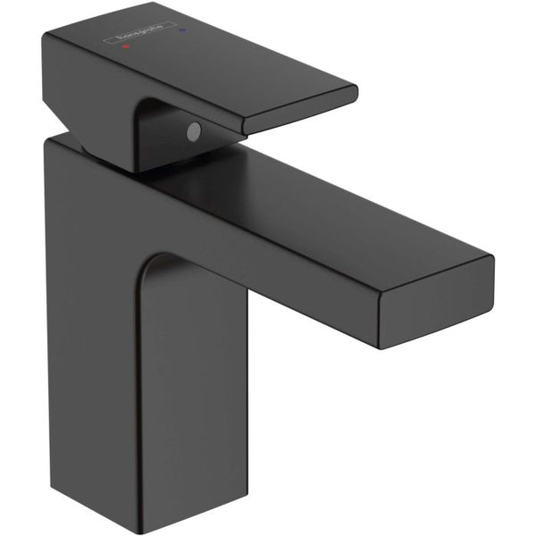Vernis Shape Basin Mixer 100 without waste set Matt Black