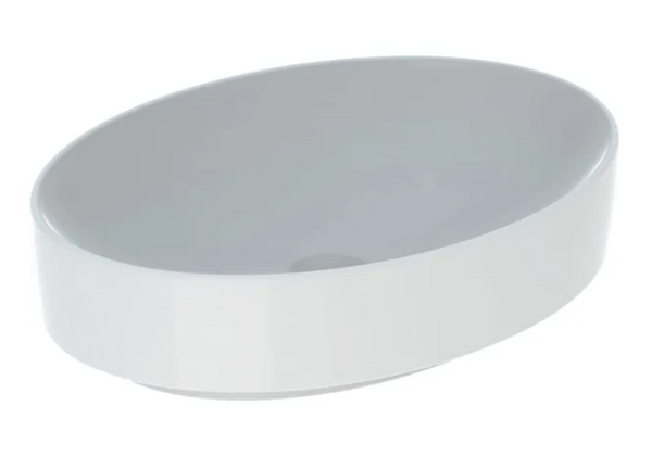 Geberit VariForm Lay-on Washbasin, Oval, No Overflow or Taphole 550x400