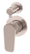 Round Paddle Diverter Mixer Champagne