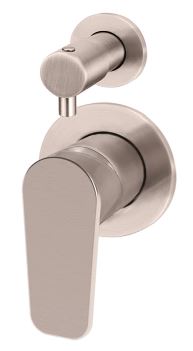 Round Paddle Diverter Mixer Champagne