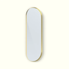 Deep Frame Pill Mirror Matt Brass LED Backlit 550x1000x30mm