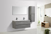 Enzo 1200 Concrete Double Draw Vanity Set